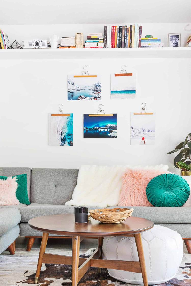 Idéias de cabides de design de parede de quadro moderno