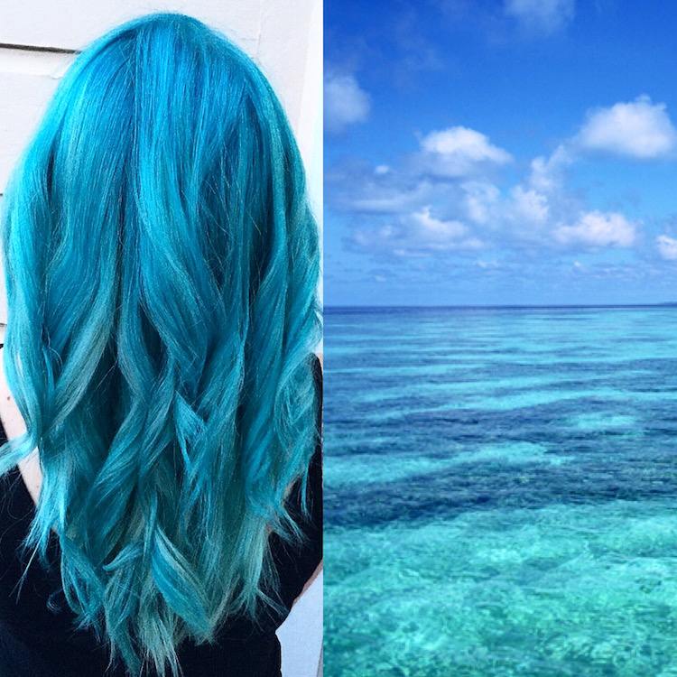 cabelo azul oceano cores de cabelo azul turquesa