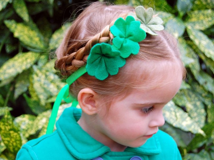 feliz diadema-folha-feltro-flor-de-menina