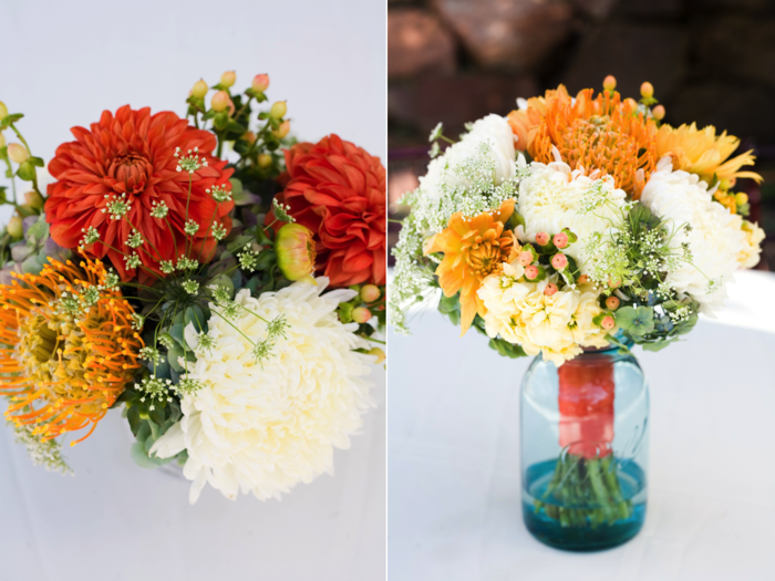 flores crisântemo tendências laranja casamento design deco