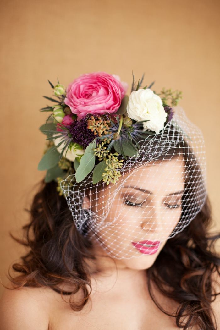 acessórios de cabelo flores de noiva véu peônias malha casar