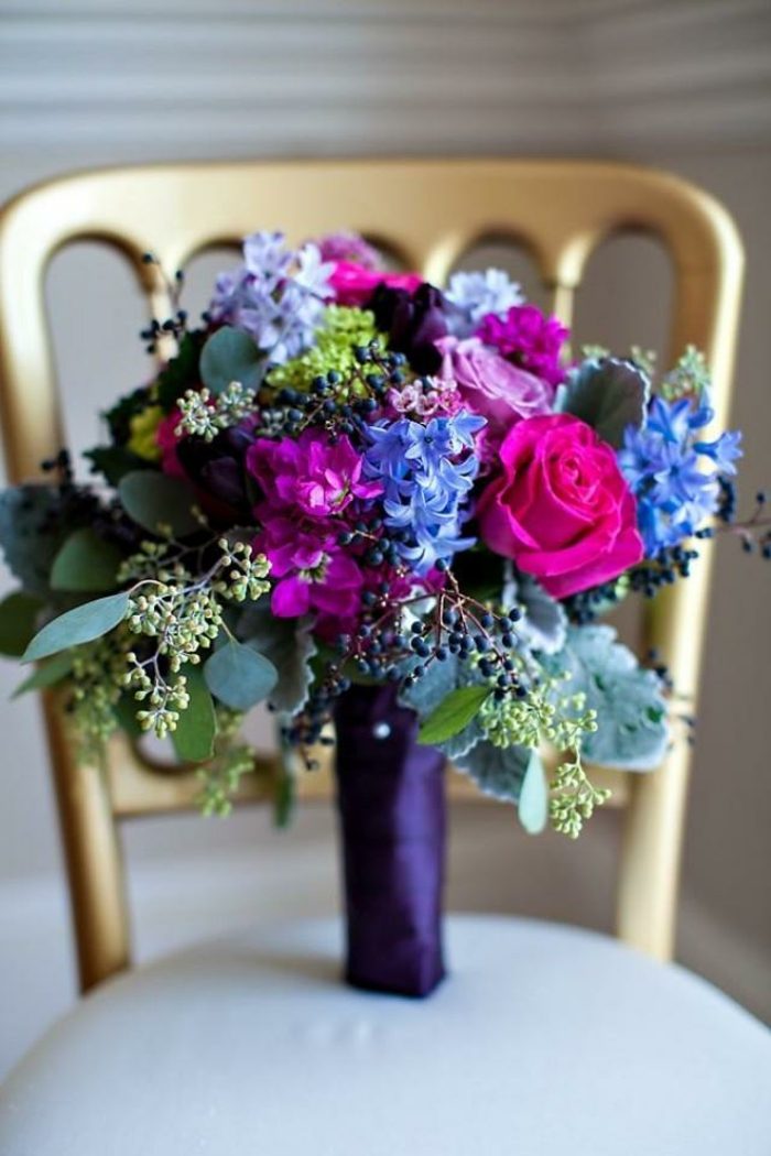 acessório de casamento flores rosas buquê de noiva colorido