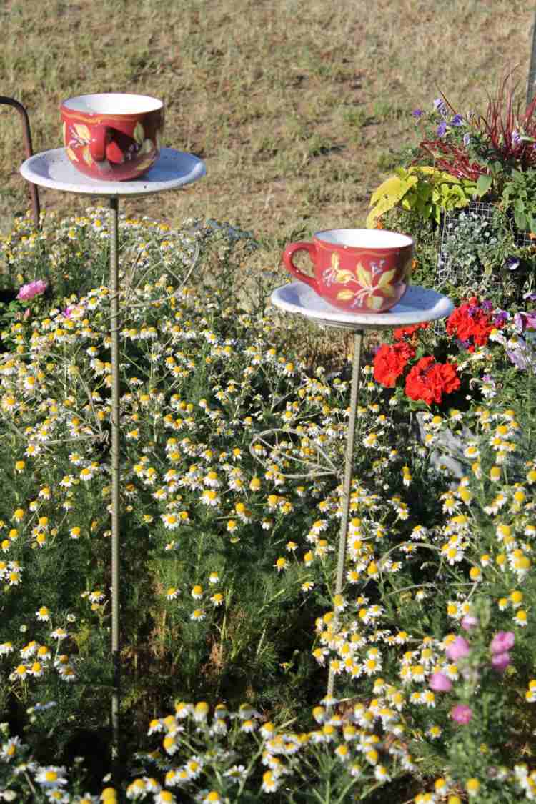 vaso de flores ao ar livre para ideias copo colorido pires design prado