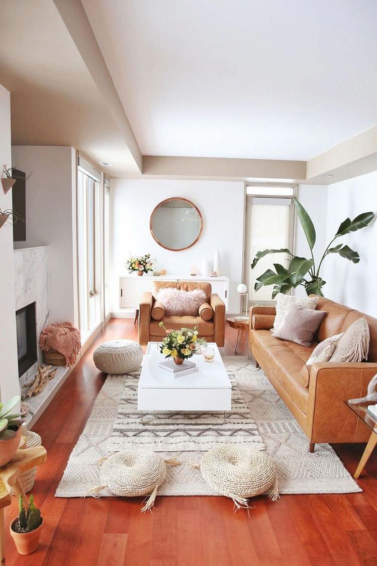 que planta para a sala de estar móveis vintage no estilo boho