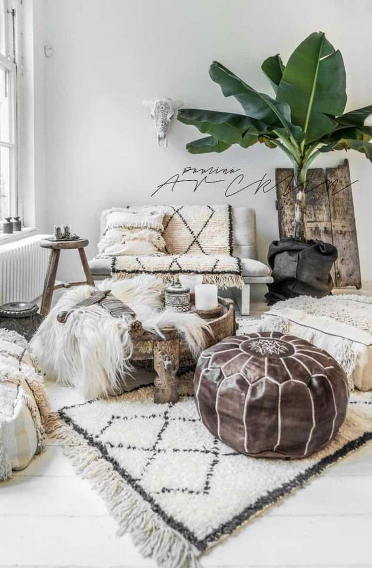 Boho ideias de decoração de sala de estar tendências de vida acessórios para casa