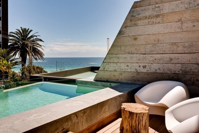 hotel design de cápsula com piscina infinita na cidade do cabo