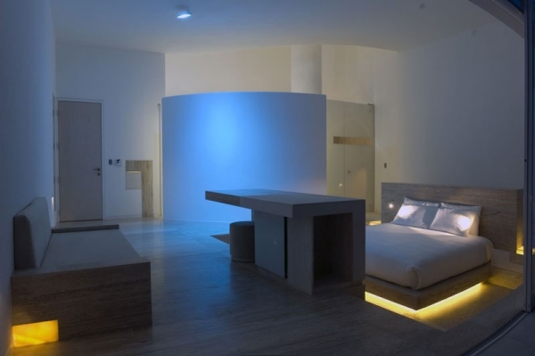 hotel designer encanto em quarto acapulco luz led