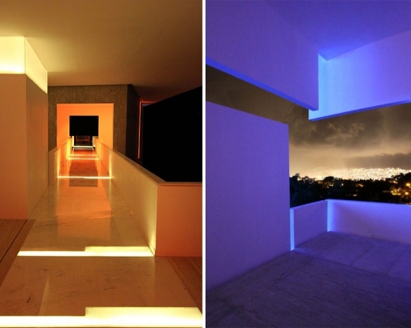 hotel designer encanto com iluminação colorida acapulco