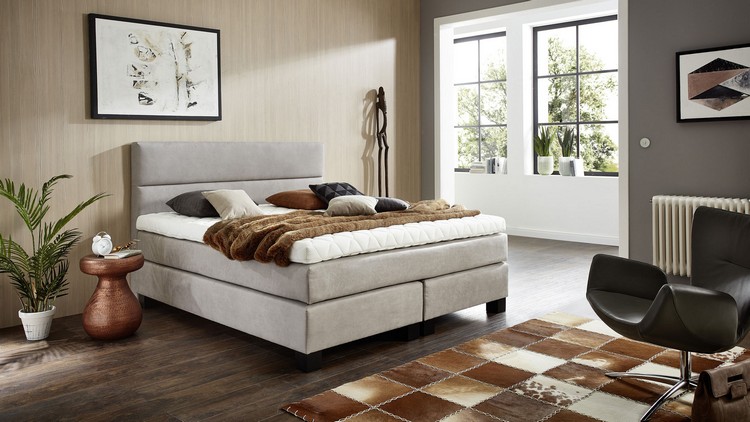 capa de cama box spring imitação de couro bege moderno