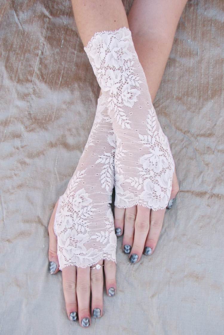 Luvas de noiva ideia-roupa-roupa-de-noiva-decorar as mãos