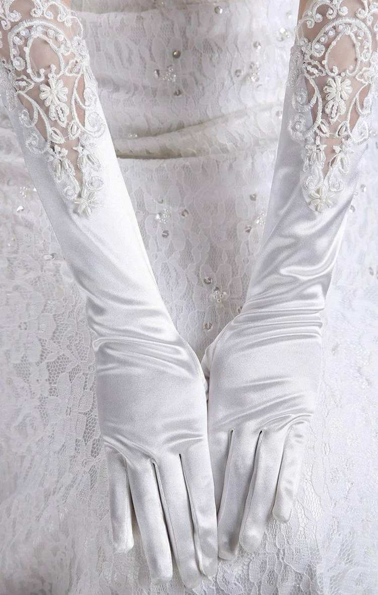 luvas de noiva-casamento-celebrações-roupas-acessórios-braços-seda