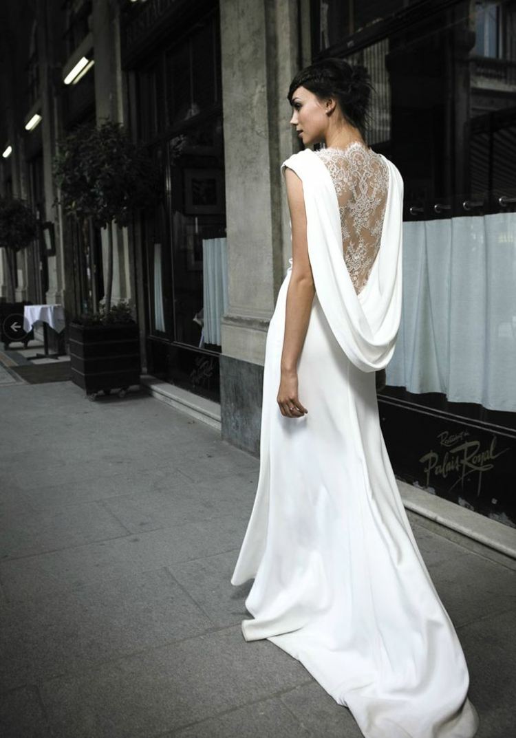 laço de volta design branco design de vestido de noiva ideia elegante