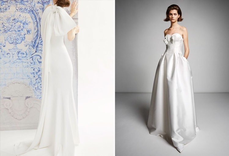 Vestidos de noiva 2019 com nó na frente minimalista
