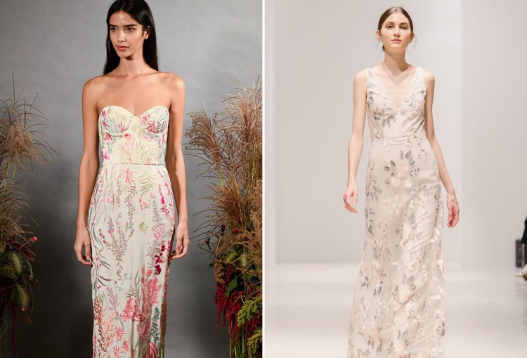 Vestidos de noiva 2019 tendências em bordados coloridos