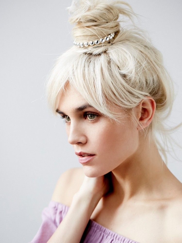 acessórios de cabelo elegantes coque punho coque strass