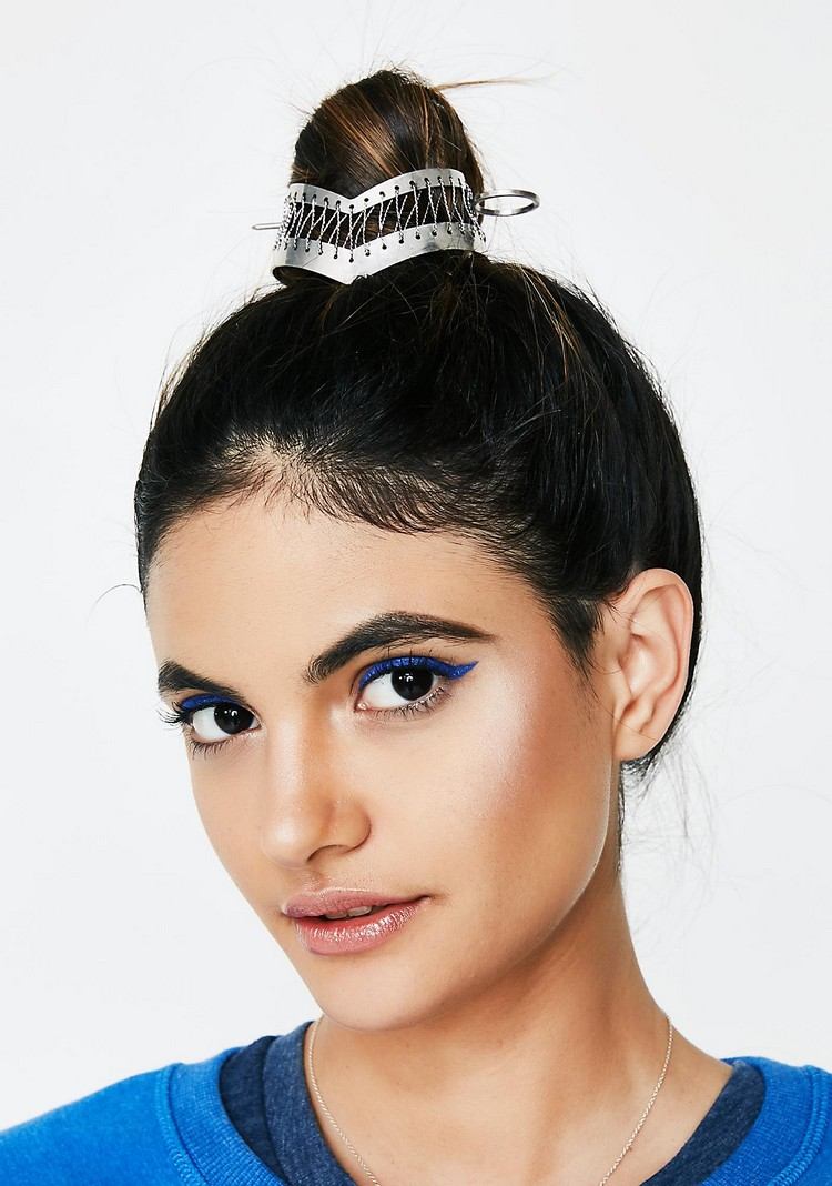 top knot penteado coque coque espartilho punho