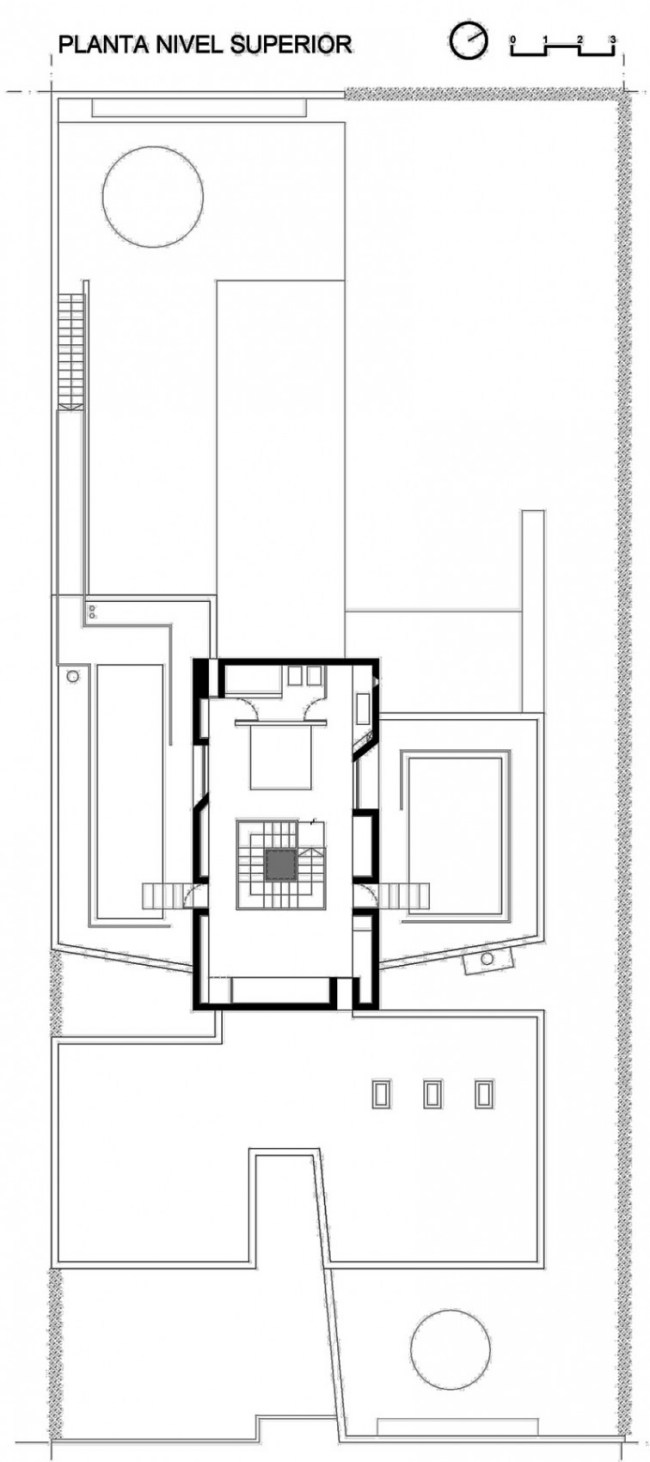 Casa com planta baixa do telhado plano vista de cima Buenos Aires Argentina