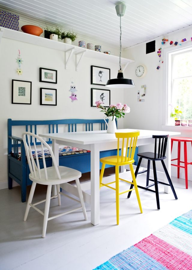 cozinha-cadeiras-pintura-pintura-cor-ideias-fresco-clássico-mobiliário-design