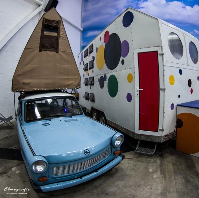 Bonn-Basecamp Trabi tenda de ônibus turístico em caravana projetada individualmente