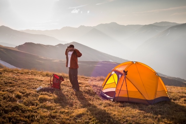 Tenda de expedição Tenda ao ar livre Orange-Camping