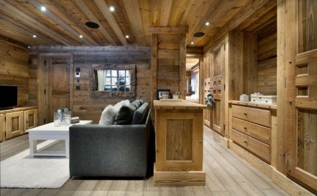 Alpes França revestimento de parede de madeira plafons mobília sala de estar