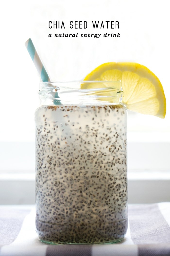 bebida natural com energizante de semente de chia