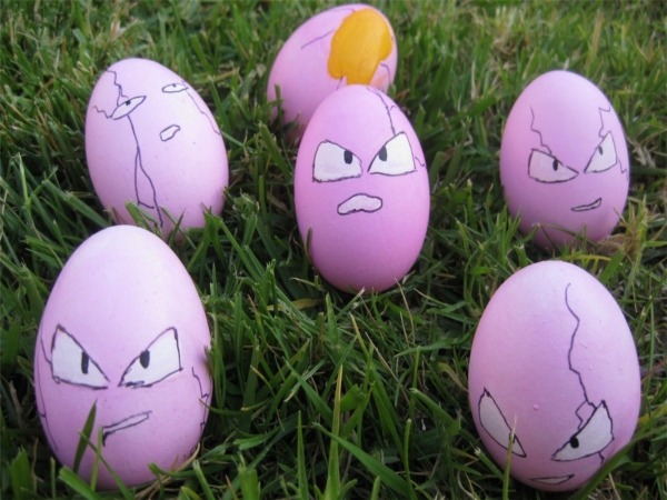 idéia de decoração de ovos de páscoa para colorir engraçado