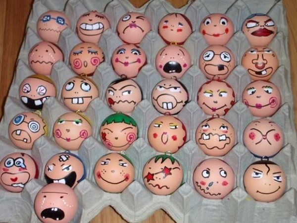 idéias de ovos de páscoa decoram pinturas faciais engraçadas