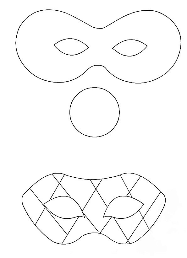 Carnival masks template mobile