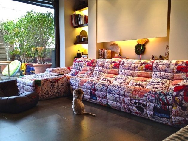 desenho de grafite de estofamento de sofá de canto sala de estar moderna