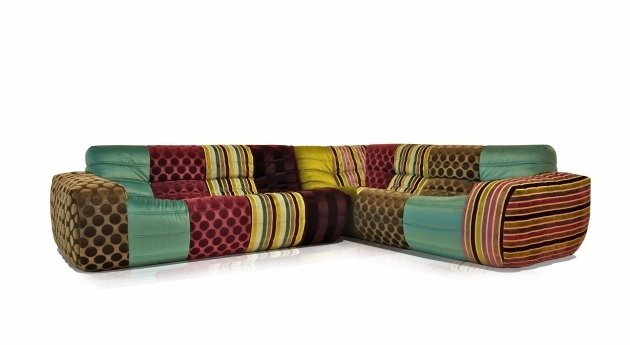 conjunto de sofás estofados conjunto modular colorido conceito oruga