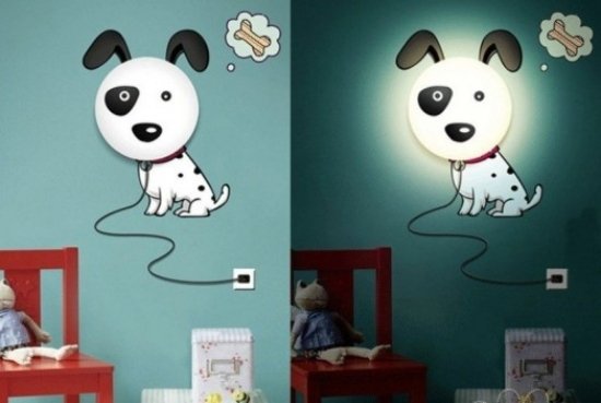 ideias de lâmpada de parede de cachorro para quarto infantil de lâmpadas de grife