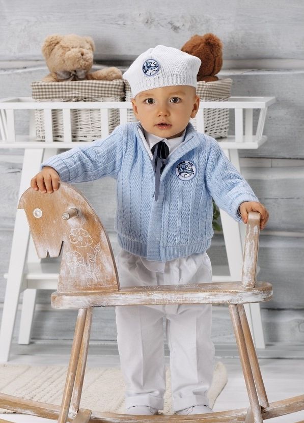 roupa-bebê-menino-marinho-moda-branco-calça-azul-cardigã-chapéu