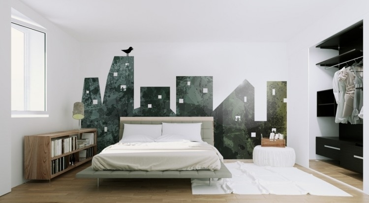 cool-living-ideas-do-it-yourself-bedroom-wall-design-wall-painting-urban-design