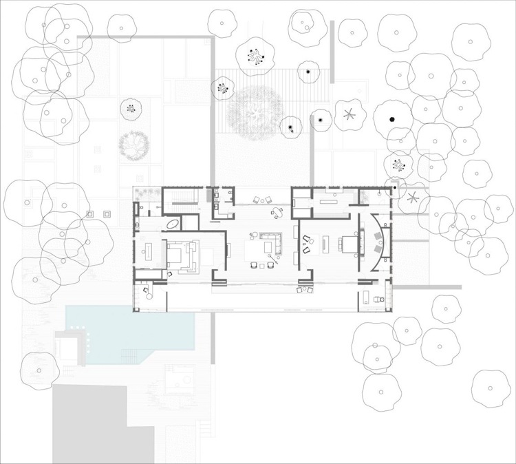 planta baixa da casa unifamiliar - primeiro andar