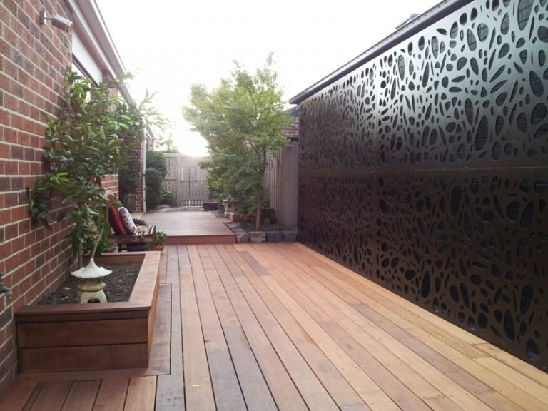 Corten Steel Privacy Screen Ornamentos Black Parquete Terraço Cama Elevada