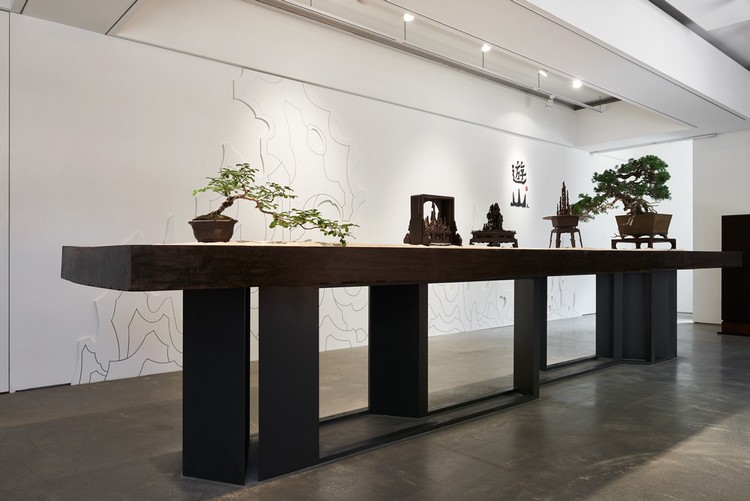 exposição galeria de arte yi yun plants figuras de aço