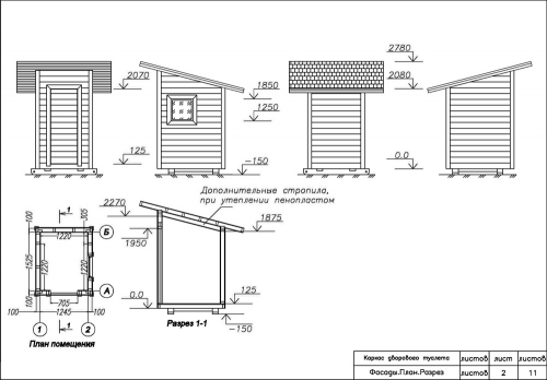 Tegning af et country toilet