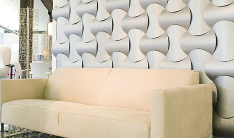 O sistema divisor de quarto da parede wovin 3Form conhece