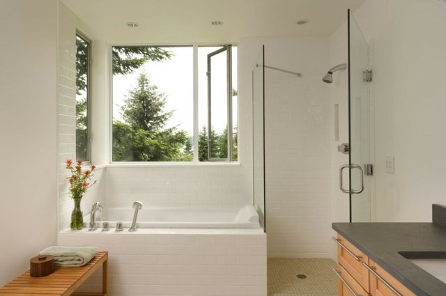 banheira independente, móveis de banheiro, design de cabine de chuveiro de vidro