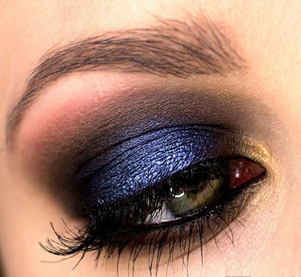 olhos azul marinho lindas combinações de cores