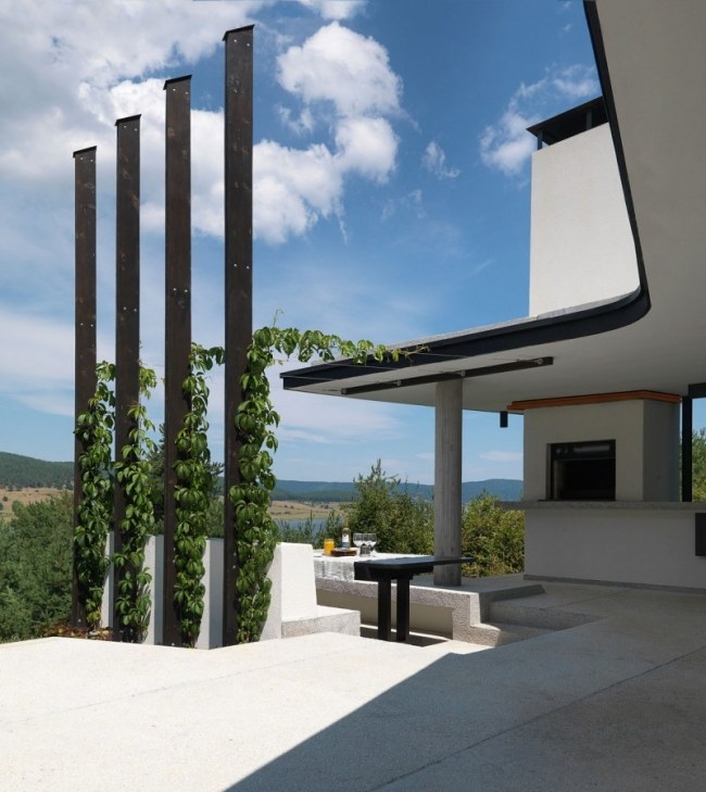 Fisherman house design de forma curva moderna Bulgária Simon Gill Architects