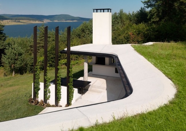 Fischerhaus arquitetura sustentável ecologicamente correta - instalação extensa de telhado verde