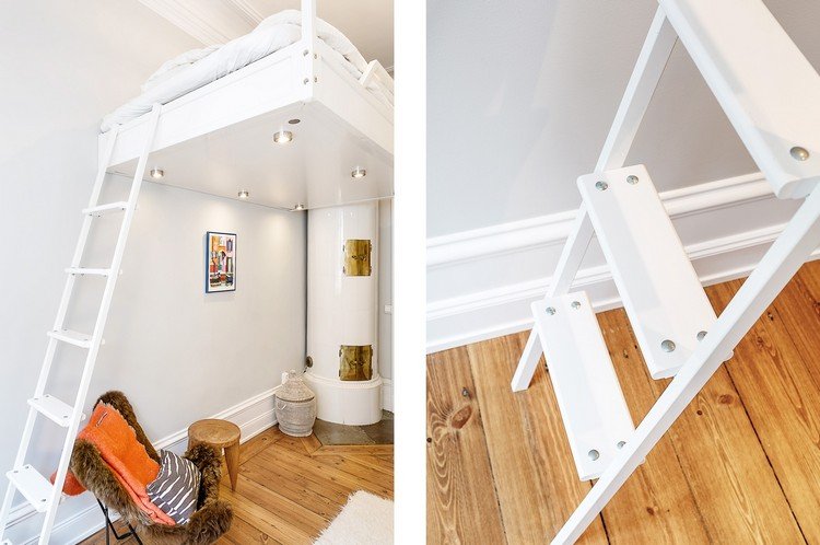 moderna-cama-loft-adultos-lenha-lareira-estábulo-escada