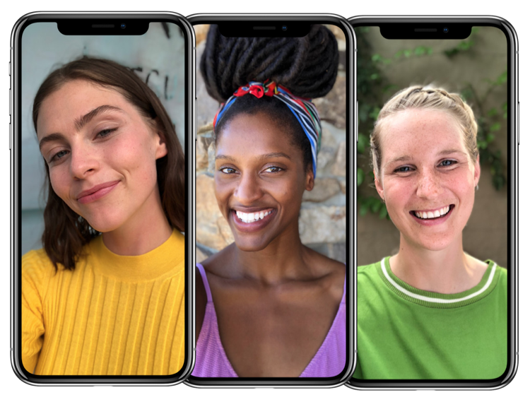 Câmera frontal do iPhone X 12 MP Filtros de cores para amantes de fotos