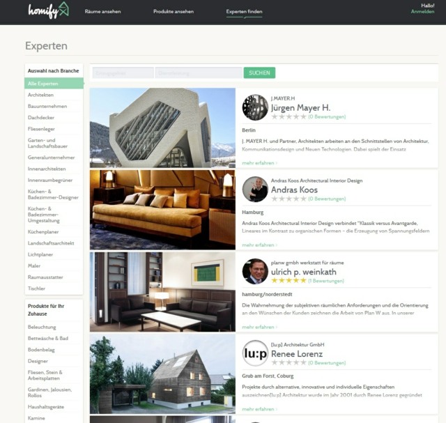 portal online para configurar uma sala de estar para uma única família