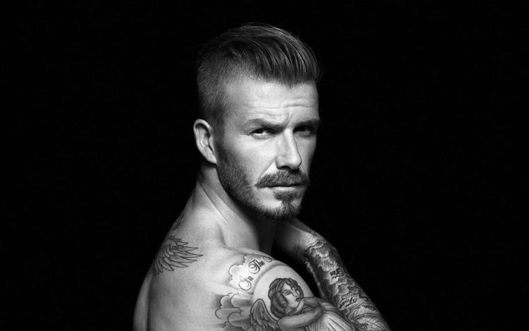 penteado david beckham cortado com bigode grande