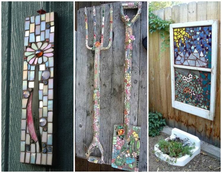 decoração-jardim-cerca-madeira-mosaico-ideia-faça-você-mesmo
