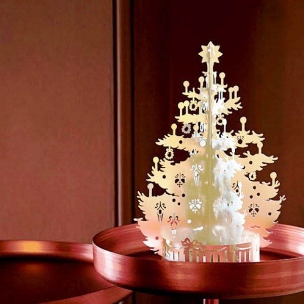 Joias idéias de árvore de abeto de Natal plástico branco - não tradicional