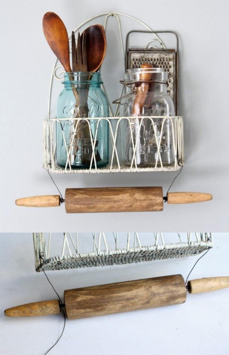 rolinhos decor-ideias-cozinha-faça-você-mesmo-suportes-utensílios-suporte-vintage-cozinha
